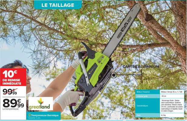 Tronçonneuse thermique Greafland 3.25