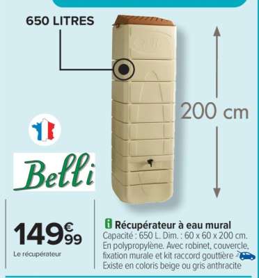 Récupérateur à eau mural