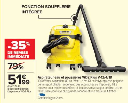 Aspirateur eau et poussières WD2 Plus V-12/4/18