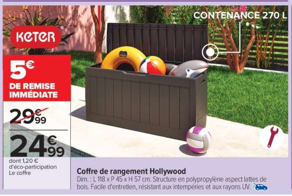 Coffre de rangement Hollywood