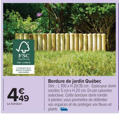 Bordure de jardin QUEBEC