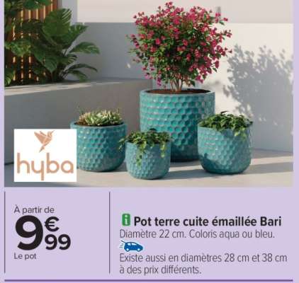 Pot terre cuite émaillée Bari