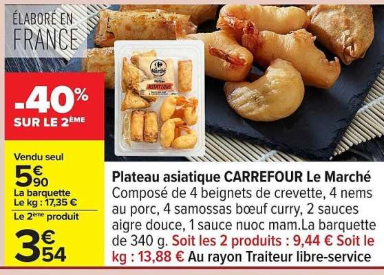 Plateau asiatique CARREFOUR Le Marché