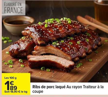 Ribs de porc laqué