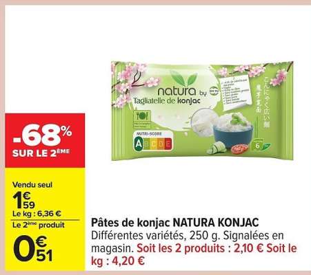 Pâtes de konjac NATURA KONJAC