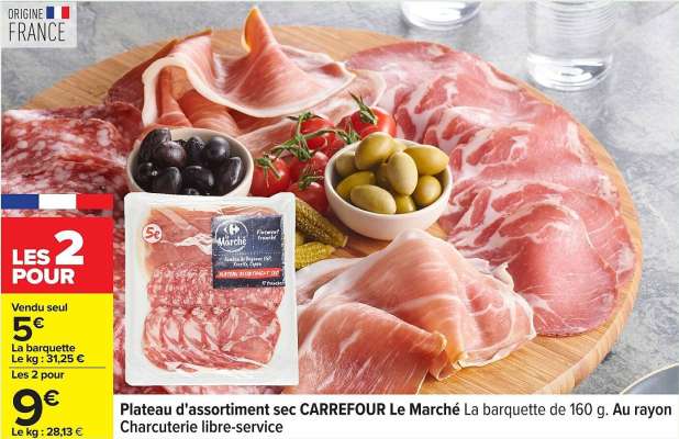 Plateau d'assortiment sec CARREFOUR Le Marché