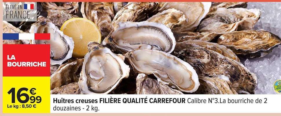 Huîtres creuses FILIERE QUALITE CARREFOUR