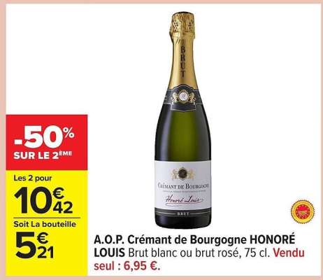 A.O.P. Crémant de Bourgogne HONORÉ LOUIS
