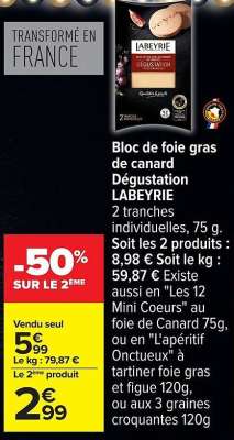 Bloc De Foie Gras De Canard Dégustation Labeyrie