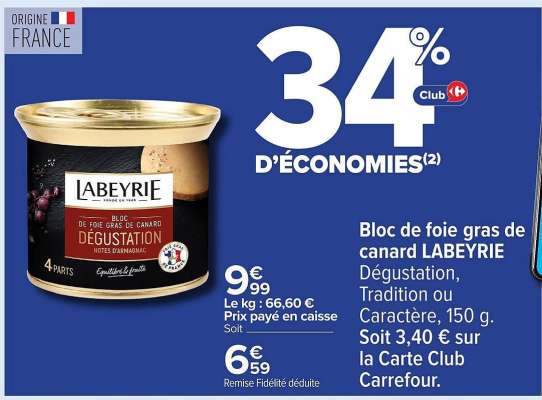 BLOC DE FOIE GRAS DE CANARD LABEYRIE