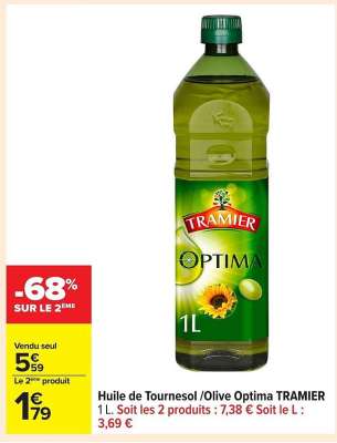 Huile de Tournesol/Olive Optima TRAMIER