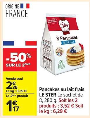 8 Pancakes au lait frais LE STER