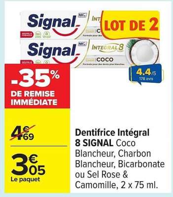 Dentifrice Intégral 8 Signal