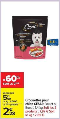 Croquettes pour chien CESAR