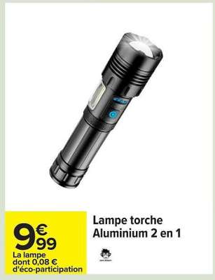 Lampe torche Aluminium 2 en 1