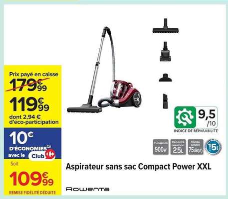 Aspirateur sans sac Compact Power XXL