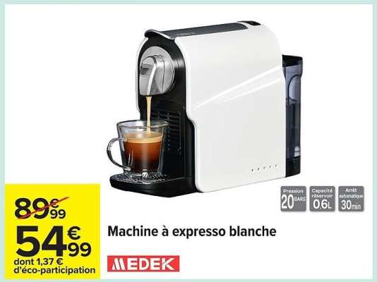 Machine à expresso blanche