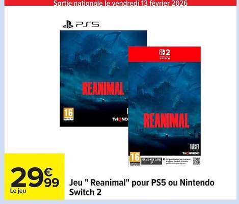 Jeu "Reanimal" pour PS5 ou Nintendo Switch 2