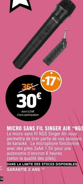 MICRO SANS FIL SINGER AIR “NGS”