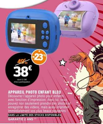 APPAREIL PHOTO ENFANT BLEU