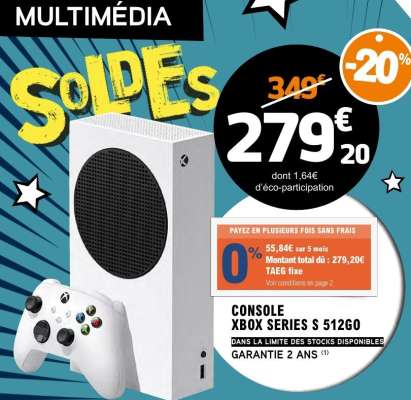 CONSOLE XBOX SERIES S 512GO