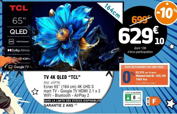 TV 4K QLED "TCL"