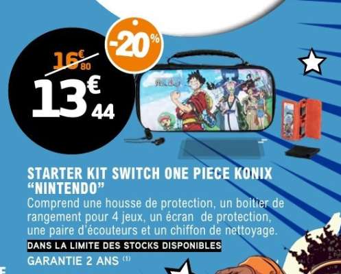 STARTER KIT SWITCH ONE PIECE KONIX 'NINTENDO'