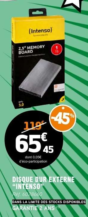 DISQUE DUR EXTERNE "INTENSO"