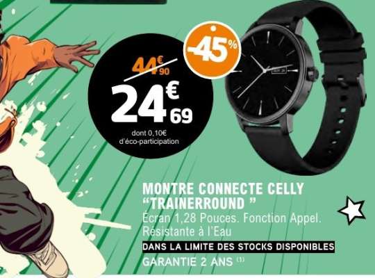 Montre Connectée Celly 'Trainerround'