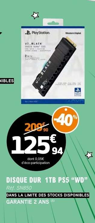DISQUE DUR 1TB PS5 “WD”