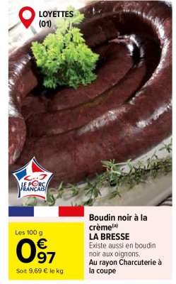 Boudin noir à la crème