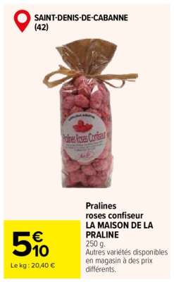 Pralines roses confiseur LA MAISON DE LA PRALINE