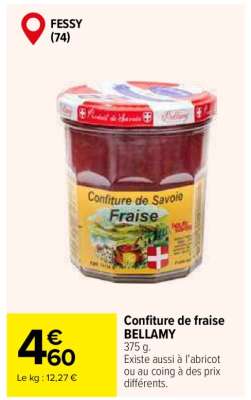 Confiture de fraise BELLAMY