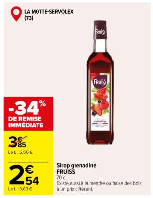 Sirop grenadine FRUISS