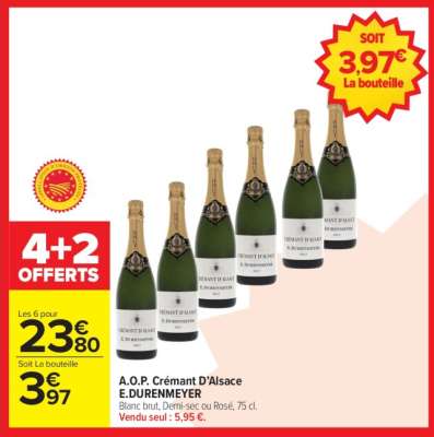 A.O.P. Crémant D’Alsace E.DURENMEYER