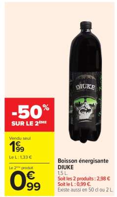 Boisson énergisante DIUKE