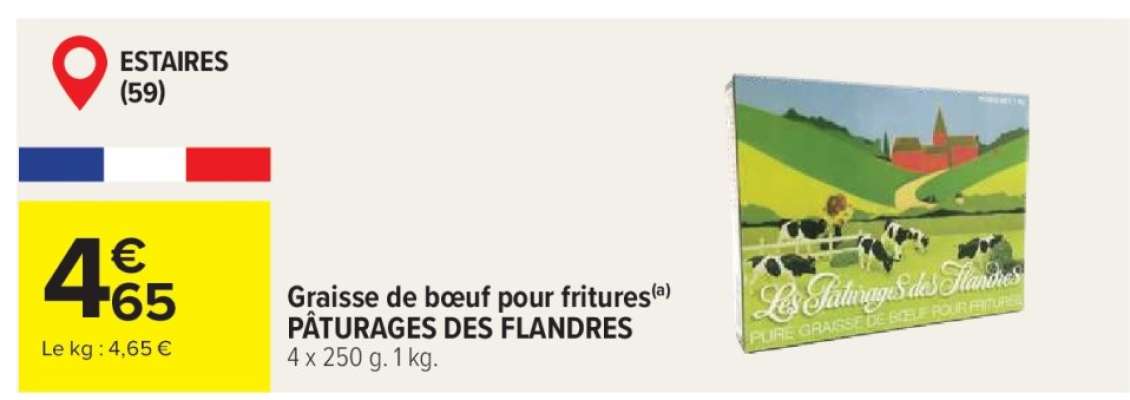 Graisse de bœuf pour fritures