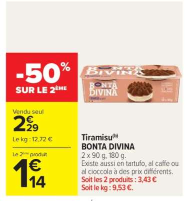 TIRAMISU "BONTA DIVINA"