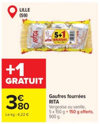 GAUFRES FOURRÉES “RITA”