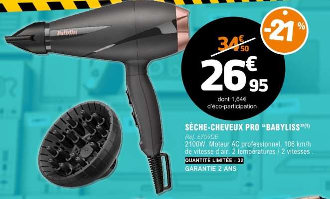 SECHE-CHEVEUX PRO BABYLISS
