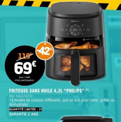 FRITEUSE SANS HUILE 4,2L “PHILIPS”