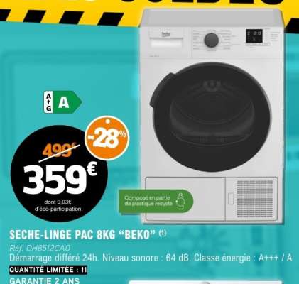 SECHE-LINGE PAC 8KG “BEKO”