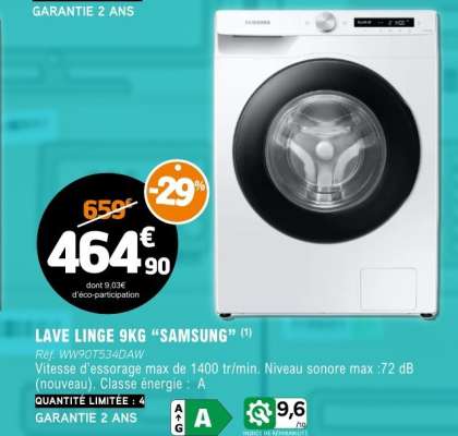 LAVE-LINGE 9KG “SAMSUNG”
