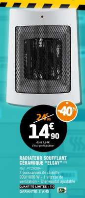 RADIATEUR SOUFFLANT CÉRAMIQUE "ELSAY"