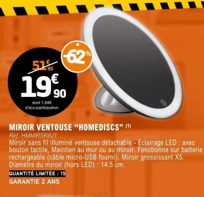 MIROIR VENTOUSE “HOMEDISCS”