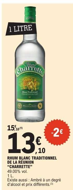 Rhum Blanc Traditionnel de la Réunion 'Charrette'