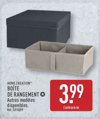 HOME CREATION® BOÎTE DE RANGEMENT