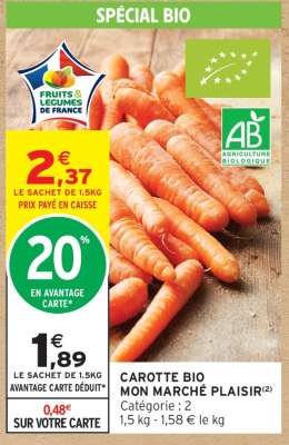 CAROTTE BIO MON MARCHÉ PLAISIR