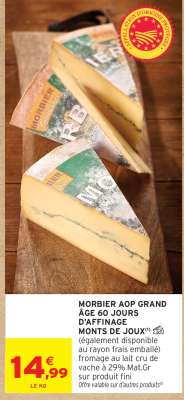 MORBIER AOP GRAND ÂGE 60 JOURS D'AFFINAGE