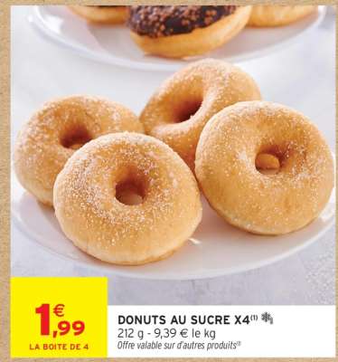 DONUTS AU SUCRE X4
